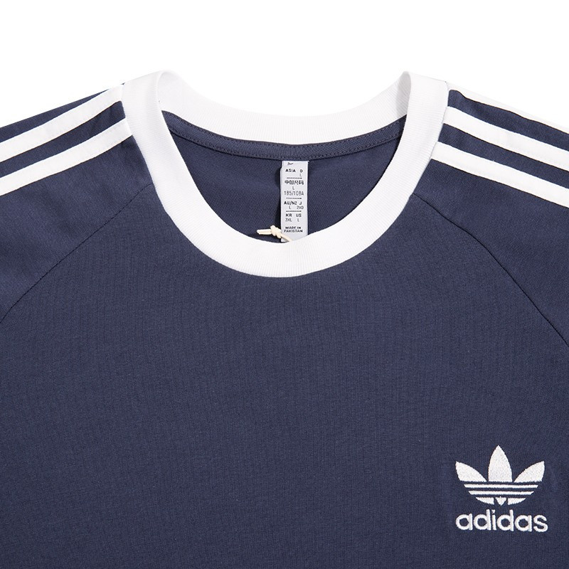 阿迪达斯 (adidas) 三叶草官方圆领透气运动服男装短袖夏季新款宽松纯棉T恤休闲半袖 HE9545
