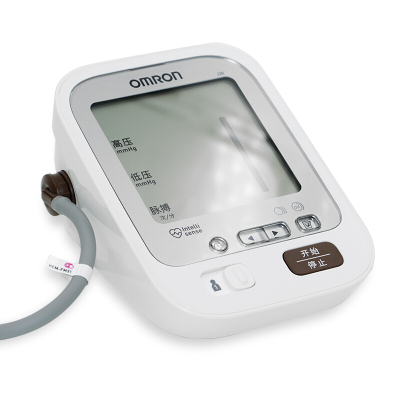 欧姆龙(OMRON) J30电子血压测量仪 家用上臂式电子血压测量计日本原装进口血压测量仪器 大屏简便 一键操作