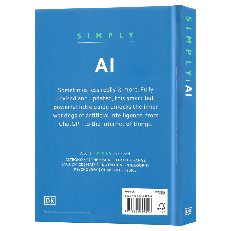 AI简释 [正版]DK出品 Simply系列 AI简释英文原版Simply AI Facts Made Fast计算机数