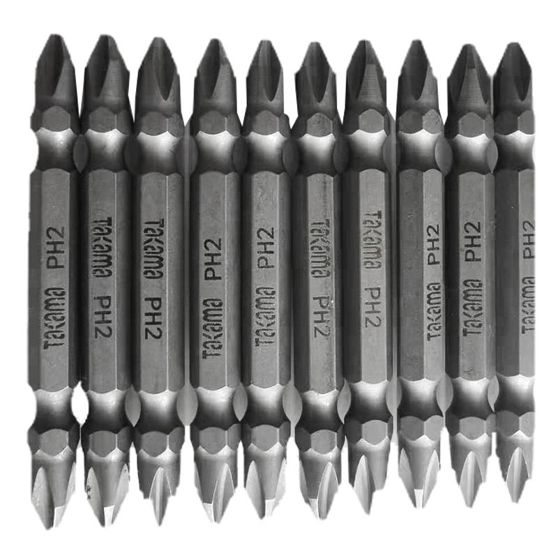 高松takama 6.35mm系列S2双头十字形螺丝批头1X65mm403165 10支/盒高清大图