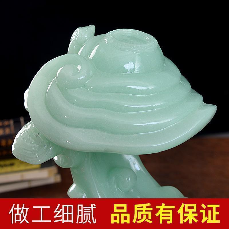 汗白玉吉祥如意摆件家居客厅酒柜装饰品摆件玉石乔迁新居礼品_263_291