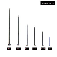 小铁钉 细洋钉 圆钢钉墙钉羊钉子水泥钉木工钉1/1.5/2/2.5/3/4寸 1寸铁钉【1200根】钉木头用