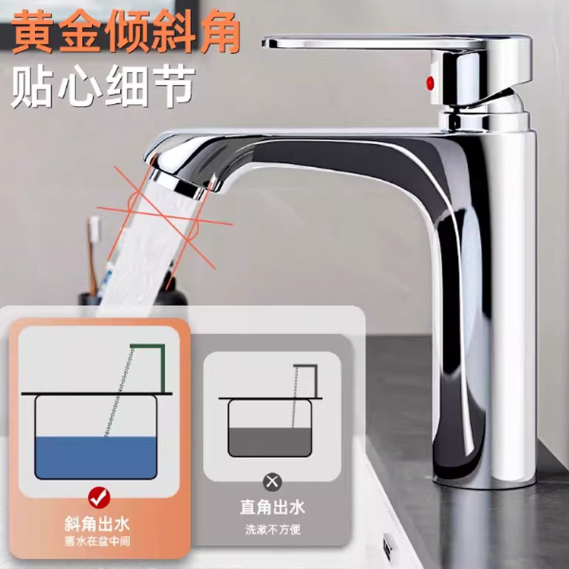 面盆水龙头 冷热水洗手盆双联水嘴 单位:个高清大图