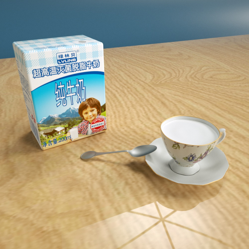 绿林贝 奥地利原装进口UHT脱脂纯牛奶 0脂肪 200ml*12 整箱装