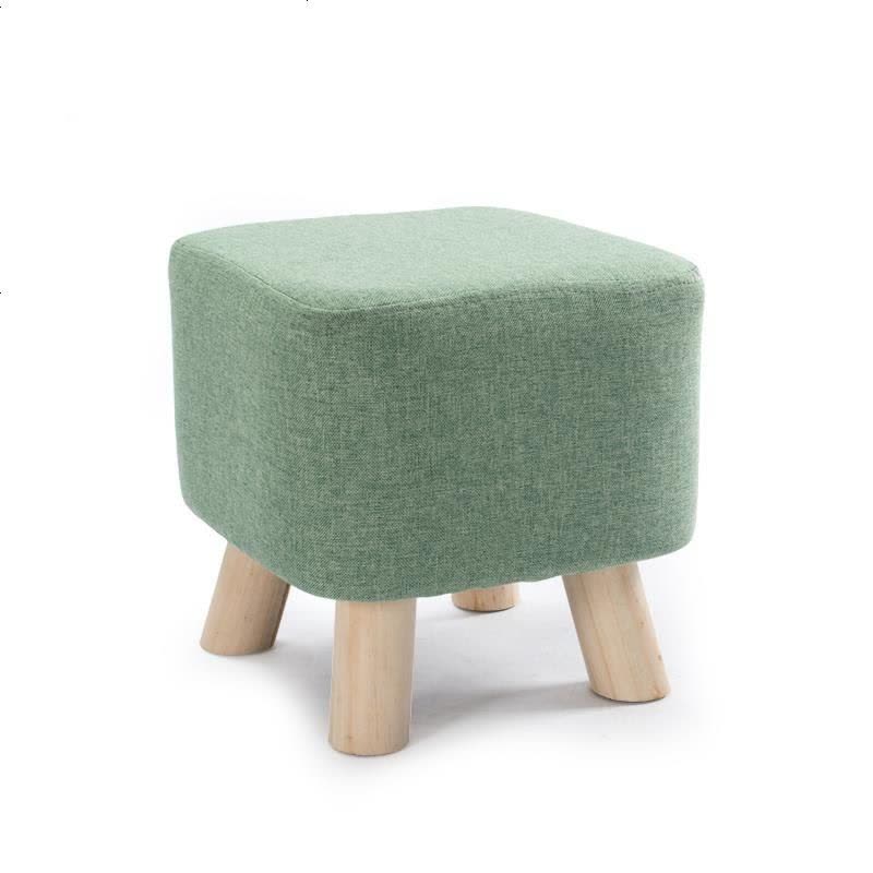 小凳子实木家用小椅子时尚换鞋凳圆凳成人沙发凳矮凳子创意小板凳 抹茶绿图片