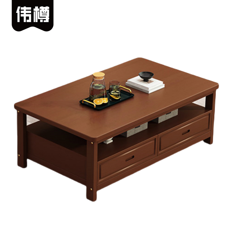 伟樽实木茶几100*60*50cm张高清大图