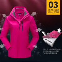 西域骆驼(VanCamel)冲锋衣男三合一户外加绒加厚可拆卸两件套女登山服潮牌防风防水秋冬外套