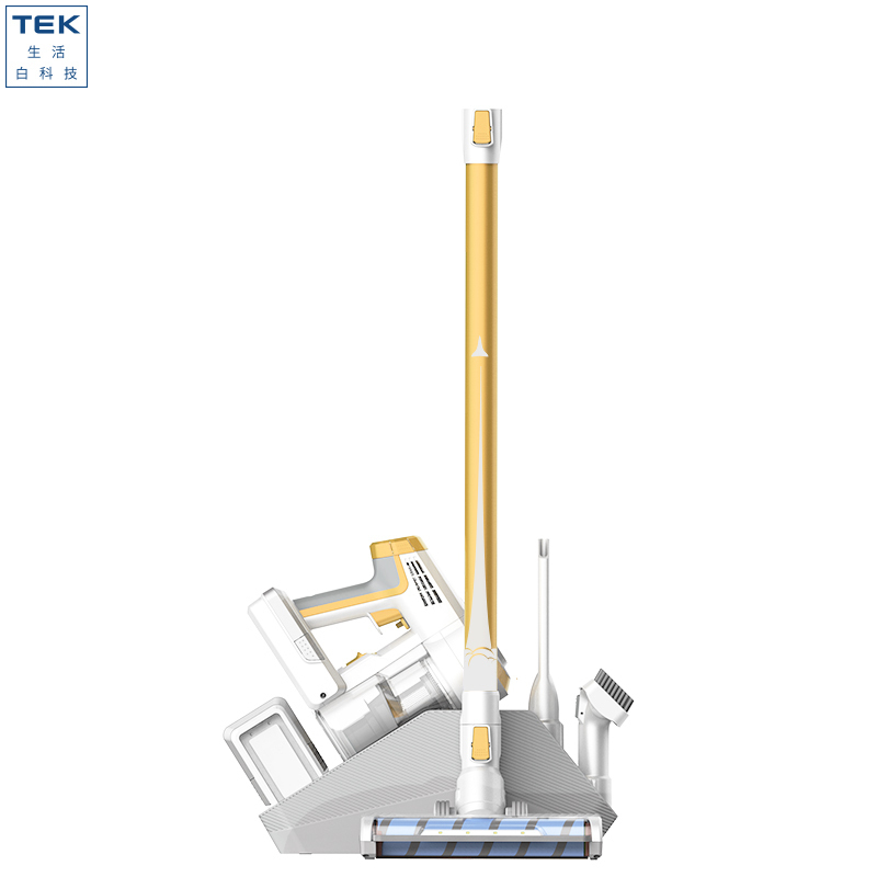 泰怡凯TEK 无线手持吸尘器A10 Model(柠檬黄)家用除螨仪无绳清洁扫地机地毯式尘盒0.4L科沃斯机器人出品
