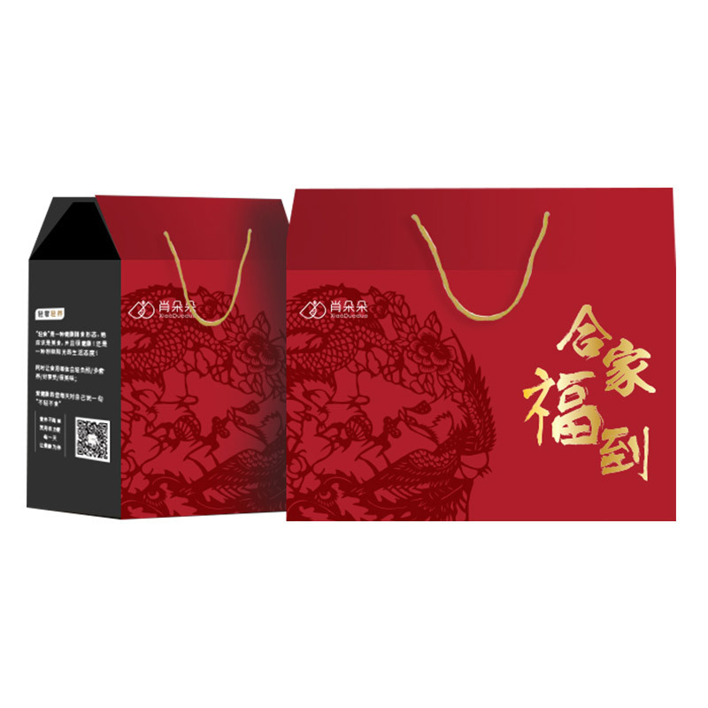 肖朵朵 合家福到C款 853g 桂圆干 裙带菜 红枣 黑木耳 香菇 黄冰糖 干货礼盒 山珍礼盒