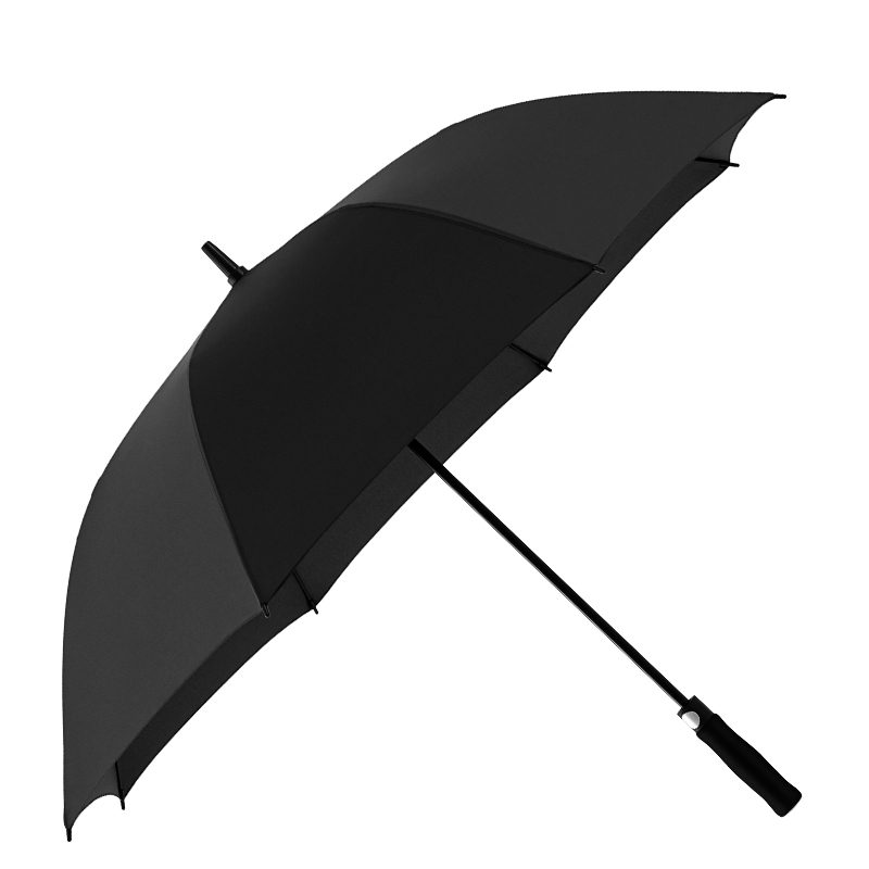 红叶(Hong Ye) 德国男士直杆伞自动雨伞长柄超大三人加大商务加固防风伞1843F 黑色