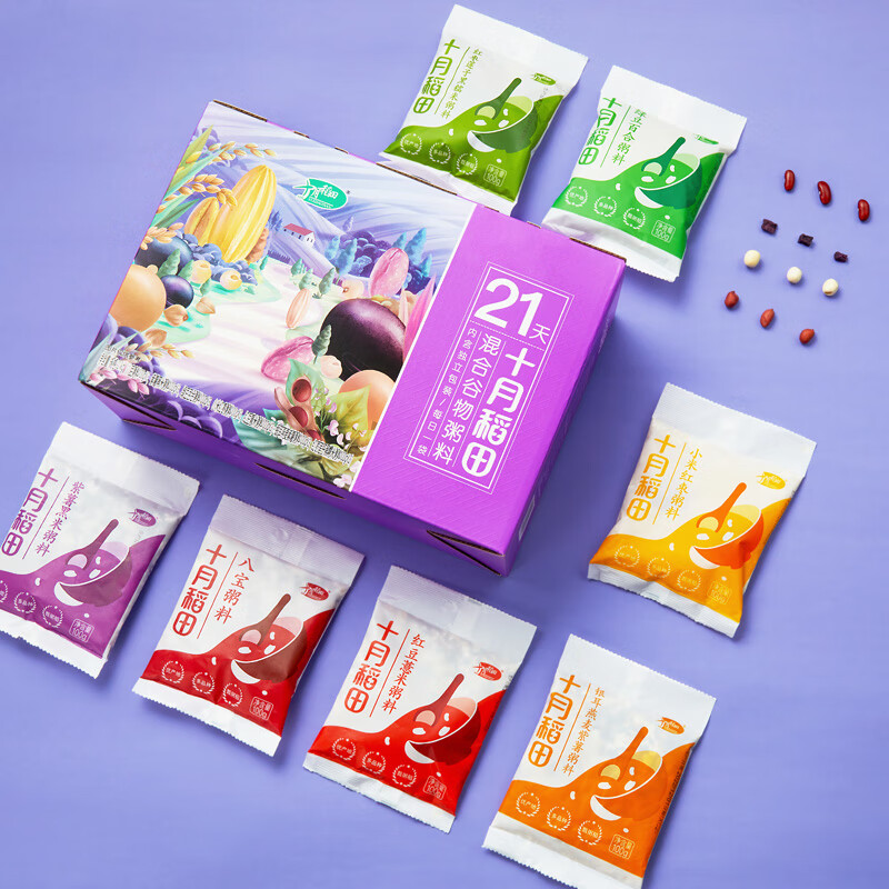 十月稻田 21日五谷杂粮粥2.1kg 八宝粥 小米粥 大米伴侣 腊八节年货节礼盒高清大图