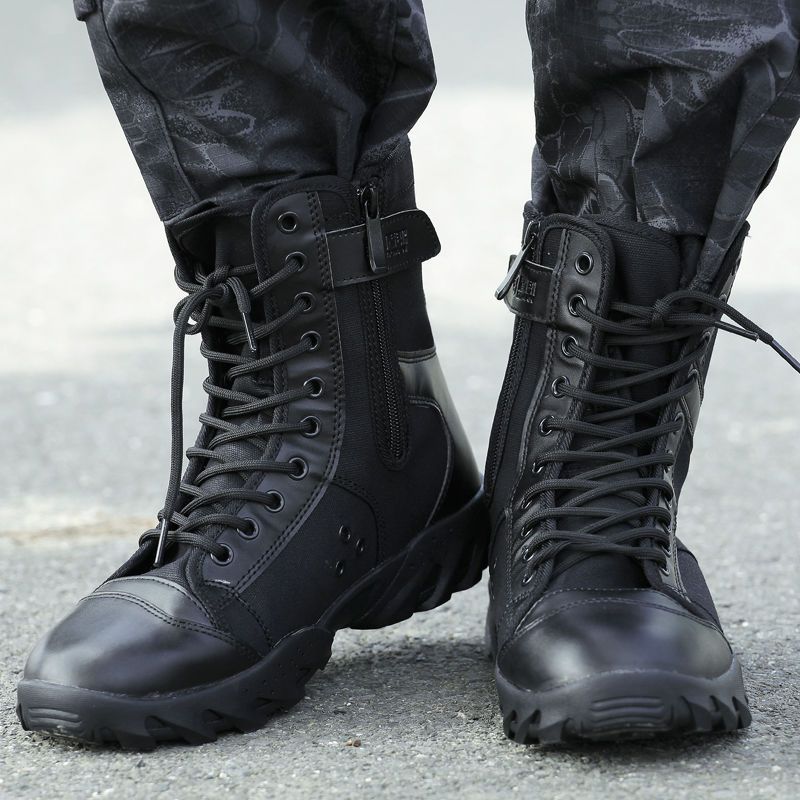 37 高帮特种兵军靴男作战靴野战作训鞋沙漠靴特勤靴军迷用品登山鞋