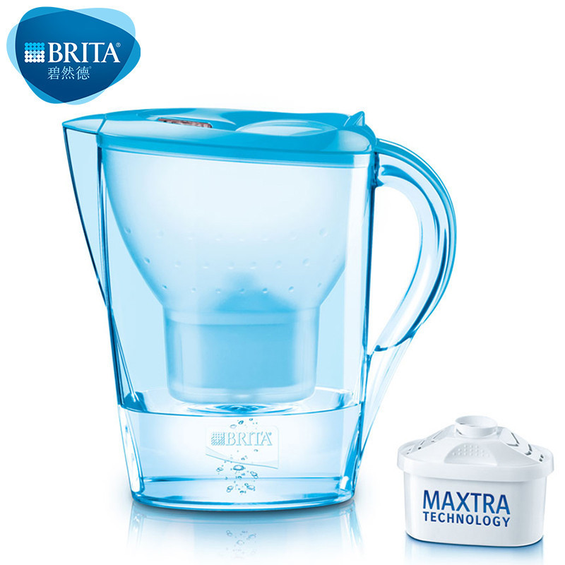 碧然德 Brita 净水器 净水壶 金典系列 胡姬蓝 2.4升 一壶五芯