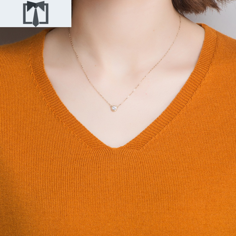 suntekv领毛衣秋冬装套头宽松大码女针织毛打底衫韩版内搭上衣毛衣