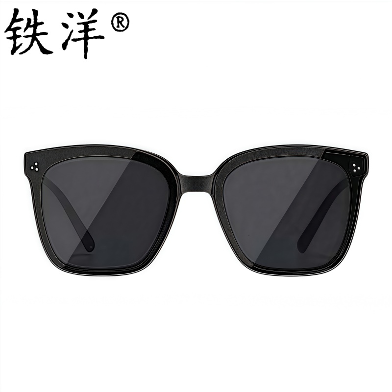铁洋 太阳镜 墨镜 偏光眼镜 HE22黑框黑灰 副高清大图