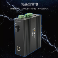博扬(BOYANG)BY-G101S 串口工业级光纤收发器 千兆单模双纤1光1电+RS485 光电转换器光纤交换机一台