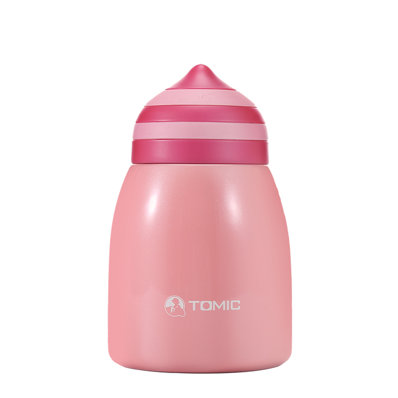 特美刻可爱男女士保温杯小巧便携茶杯不锈钢水杯子 甜粉蔷薇1BBS1268 280ML