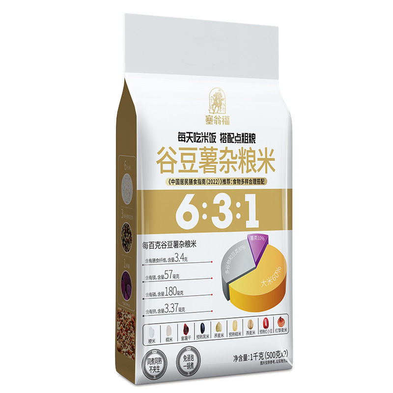 塞翁福 谷豆薯杂粮米1000g.高清大图