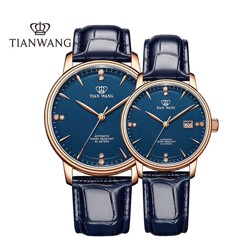 天王表手表 昆仑系列机械表正品防水休闲时尚情侣手表一对表51001