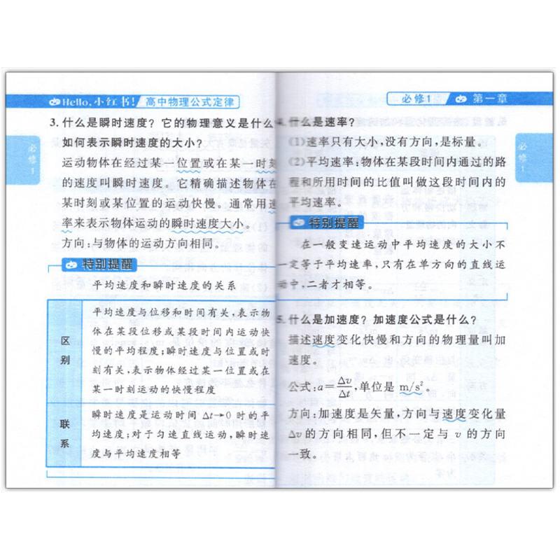 [友一个正版]2021 全套小红书高中知识点小本便携知识点总结高中语文数学英语政治历史地理生物化学物理9九本套高一高二高清大图