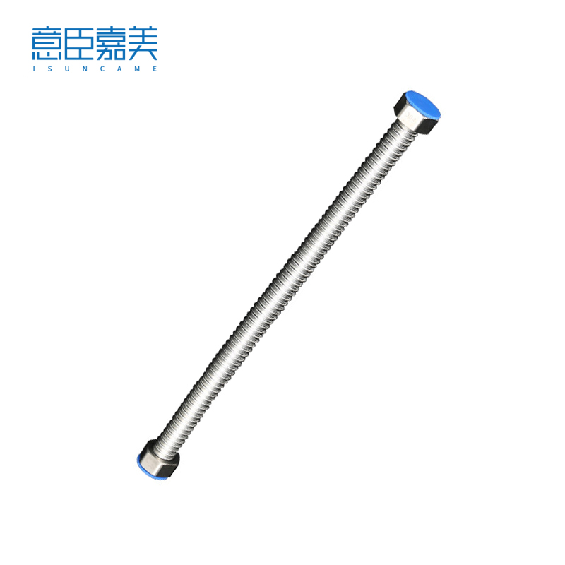 意臣嘉美 不锈钢波纹管+帽 4分40cm双头管 根