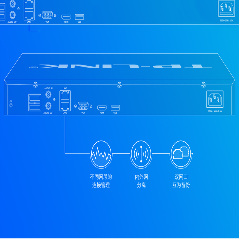 TP-LINK TL-NVR6432 H.265 网络硬盘录像机（32路/4盘位）