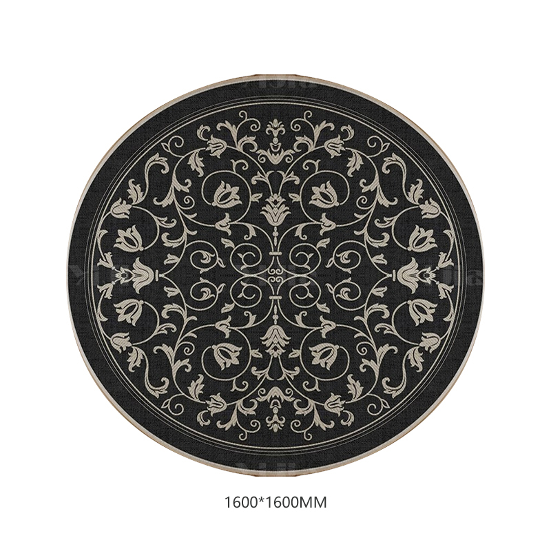 翌嘉YJ40802128 客厅沙发地毯免洗可擦圆形地垫高清大图