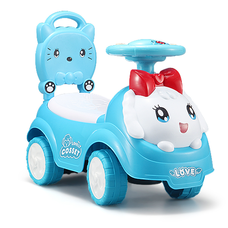 纽奇(Nukied)儿童玩具扭扭车1-3岁儿童车婴幼儿学步车带音乐四轮滑行车男孩女孩 扭扭车-蓝色