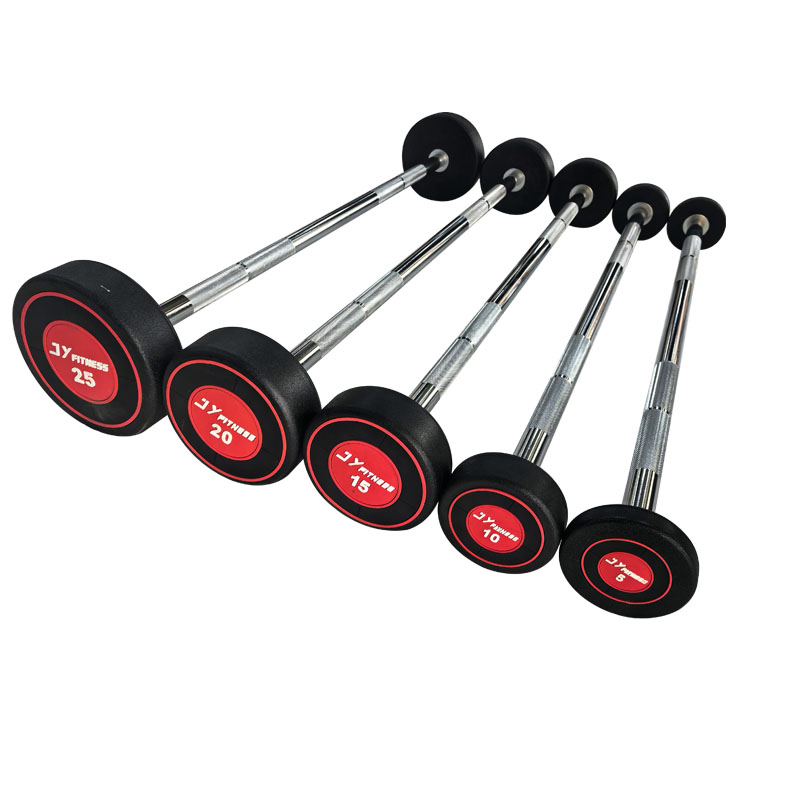 1.2M直杆包胶杠铃5公斤JY-F9015