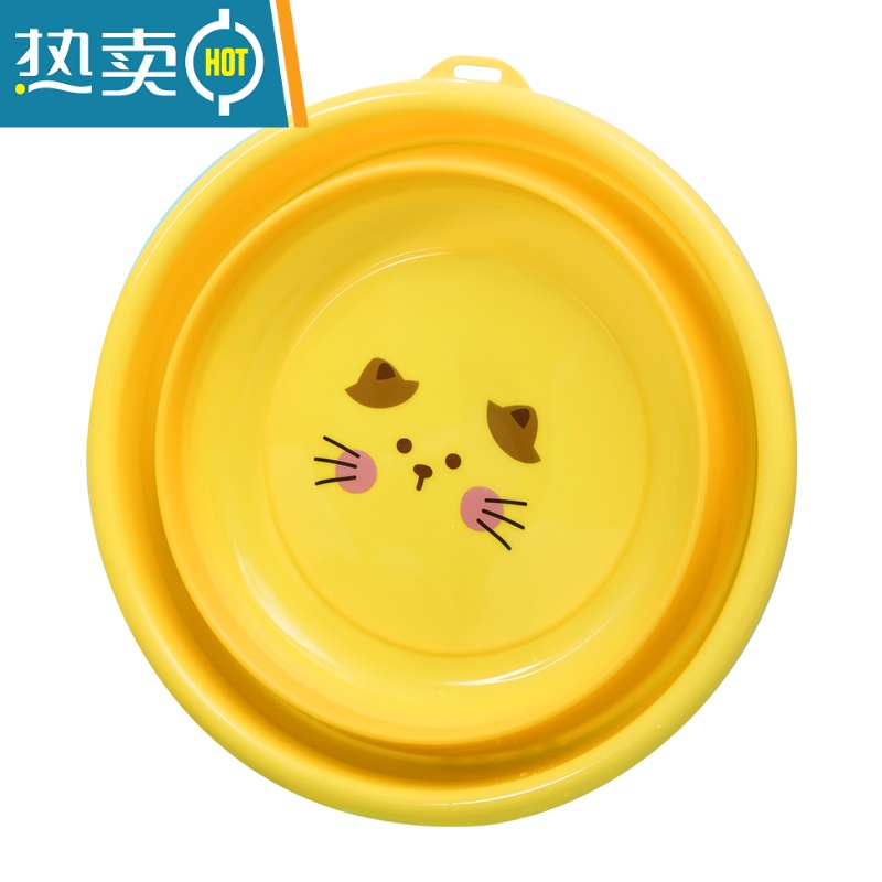 XIANCAI可折叠洗脸盆家用便携式旅行学生宿舍用婴儿洗屁屁洗衣塑料小盆子高清大图