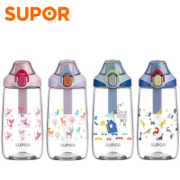 苏泊尔(SUPOR)塑料杯530ml儿童学生水杯BB杯运动水壶太空杯外出居家Tritan材质 便携提手 KC53CY20