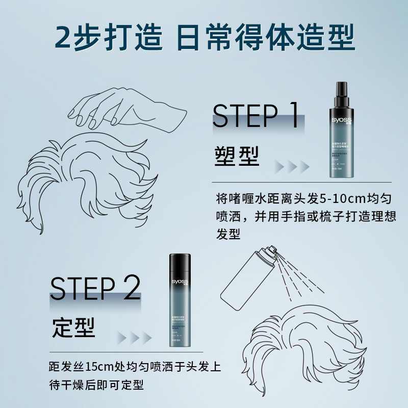 syoss/丝蕴持久定型啫喱水150ml强力定型清爽不黏腻立体蓬松亮泽