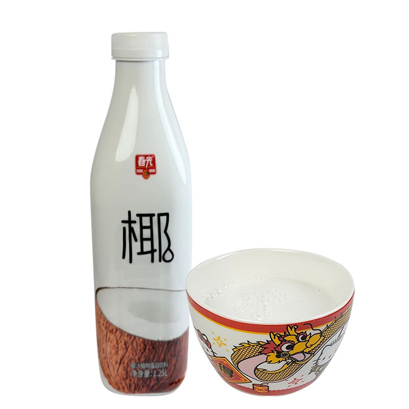 春光椰汁植物蛋白饮料瓶装125l休闲零食品新鲜椰子果肉