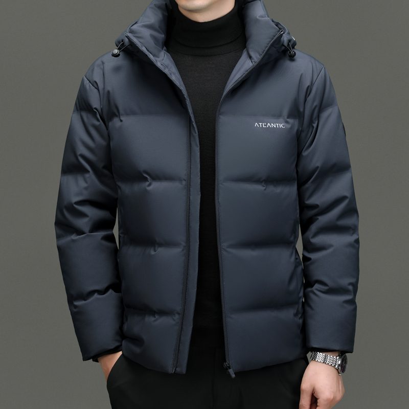 渐变色90白鸭绒羽绒服男款加厚潮牌新款冬季防寒男士外套短款冬天保暖