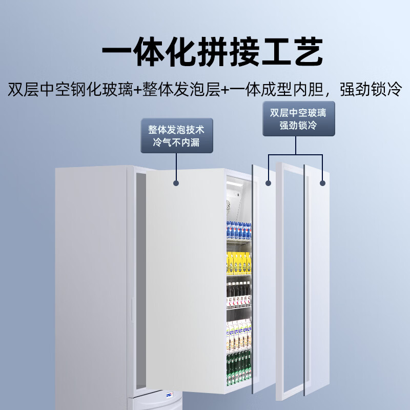 星星展示柜LSC-365C 风冷无霜冷藏保鲜柜超市便利店风直冷单门饮料柜立式冰柜商用冰箱啤酒水果蔬菜风循环制冷高清大图