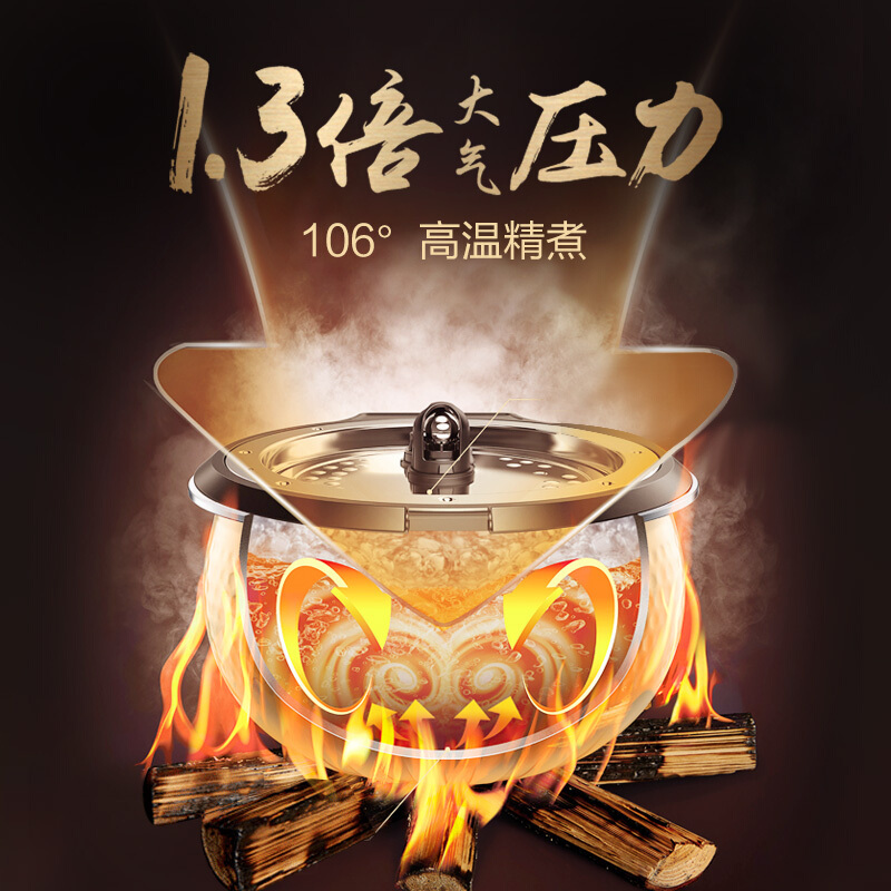 苏泊尔(SUPOR )压力球釜电饭煲4LIH电磁加热铜晶球釜内胆高端压力电饭锅家用智能电饭煲SF40PHC808