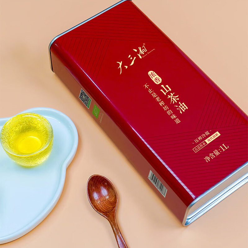 苏宁 大三湘 山茶籽油 1L高清大图
