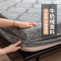 冬季加绒A类提花牛奶绒珊瑚绒床笠加厚床单三件套冬天床垫保护套床罩