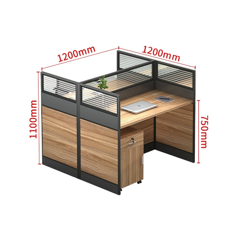 中豫鑫泽 ZYXZ5031825 屏风办公桌职员工位卡座 对坐双人位含柜椅高清大图