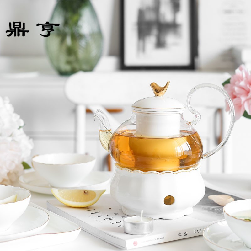 日系花茶壶煮水果茶壶套装陶瓷玻璃下午茶杯花果茶具蜡烛加热>800_800
