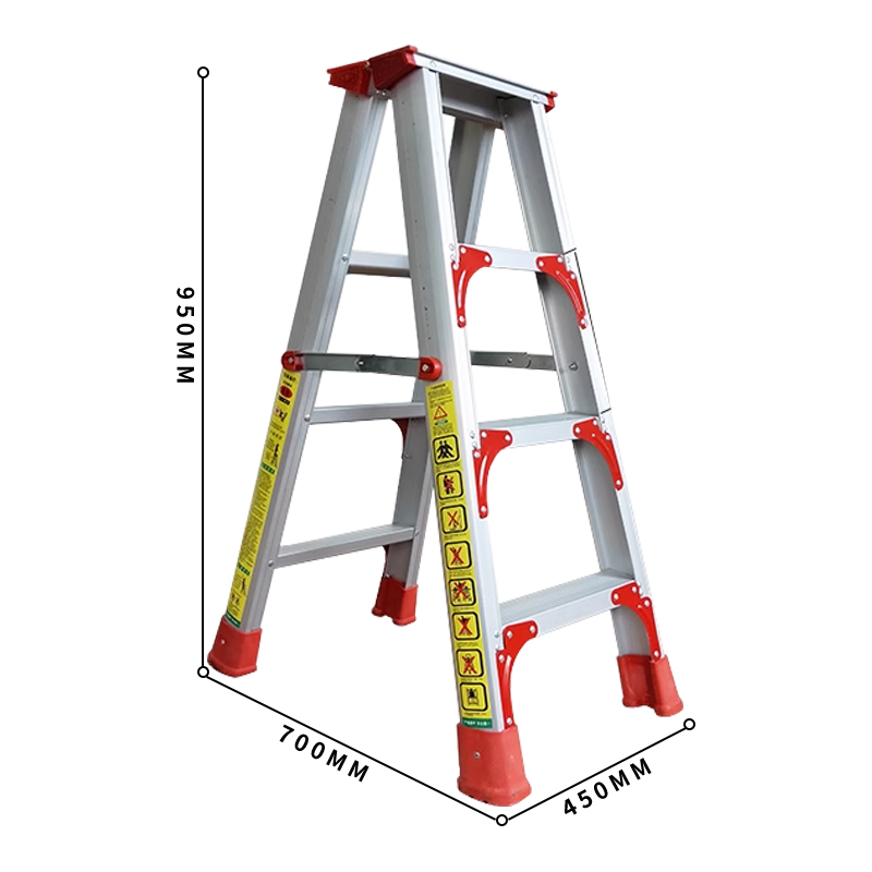 臻远 ZY4060602铝合金人字梯家用折叠梯双面扶梯四步梯1米高清大图