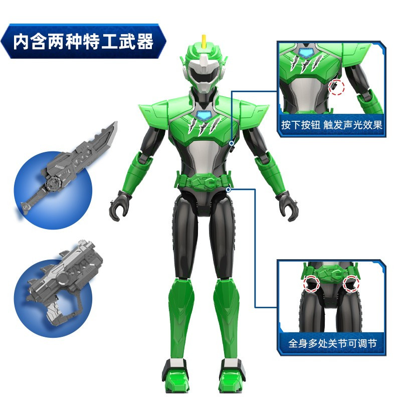 迷你特工队X玩具儿童金刚变形机器人机甲第三季特工战士男孩女孩玩具 第三季特工战士-小杰8616