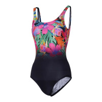 Speedo速比涛泳衣女士新款时尚印花泳衣 U型背连体泳衣