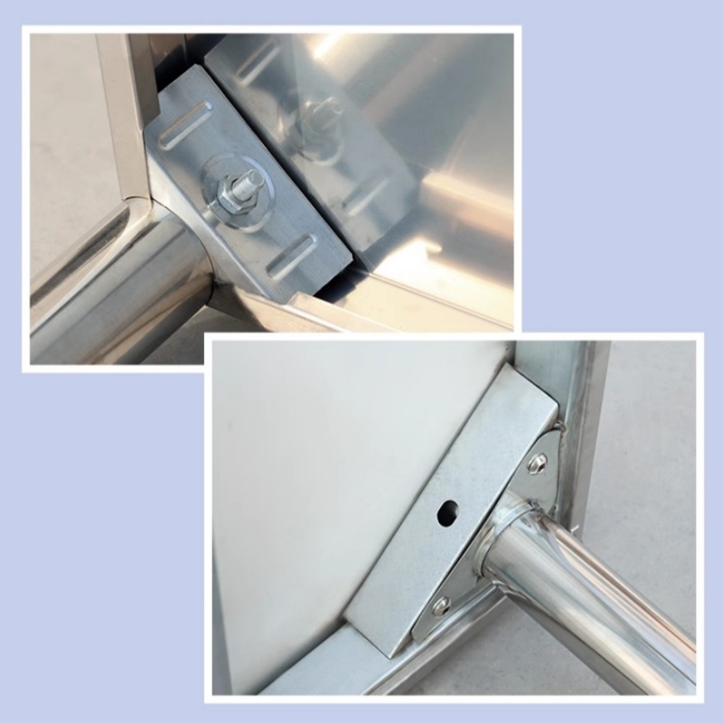 伟樽双层平板工作台可开孔1600*760*800mm(304)张高清大图