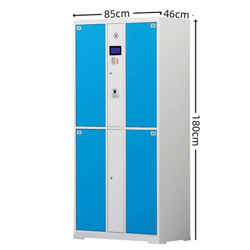 智叶舟电子存包柜指纹密码4门850*460*1800mm台高清大图