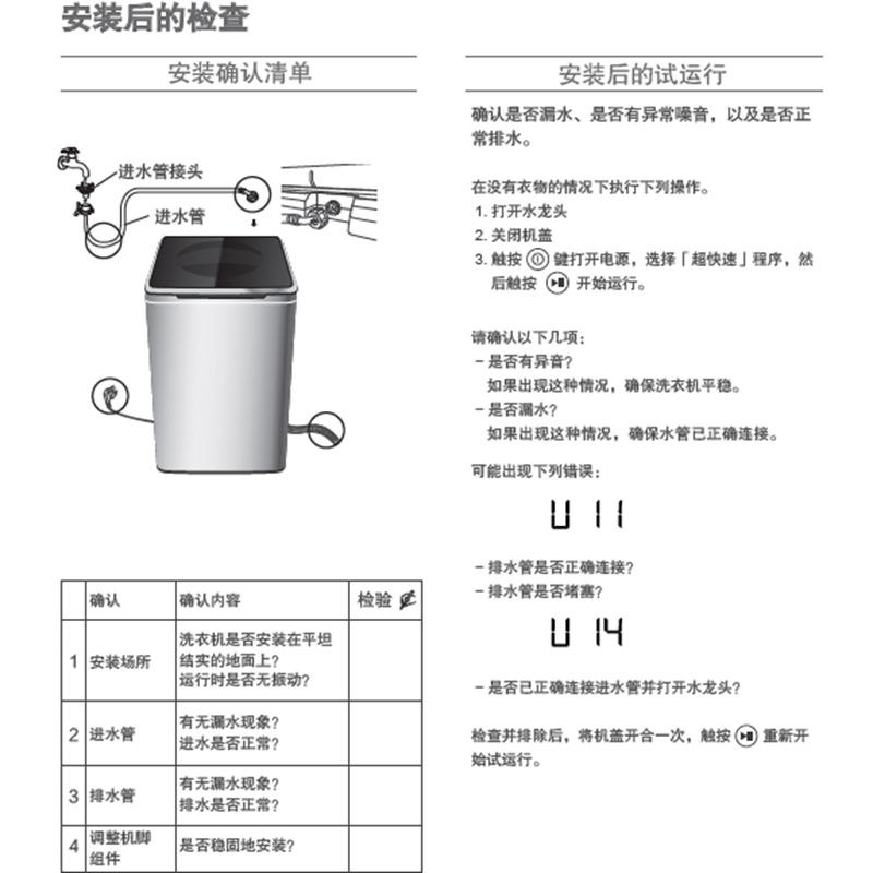 松下洗衣机高级用材、care+健康净户系统、智控系统、变频电机XQB110-B2L