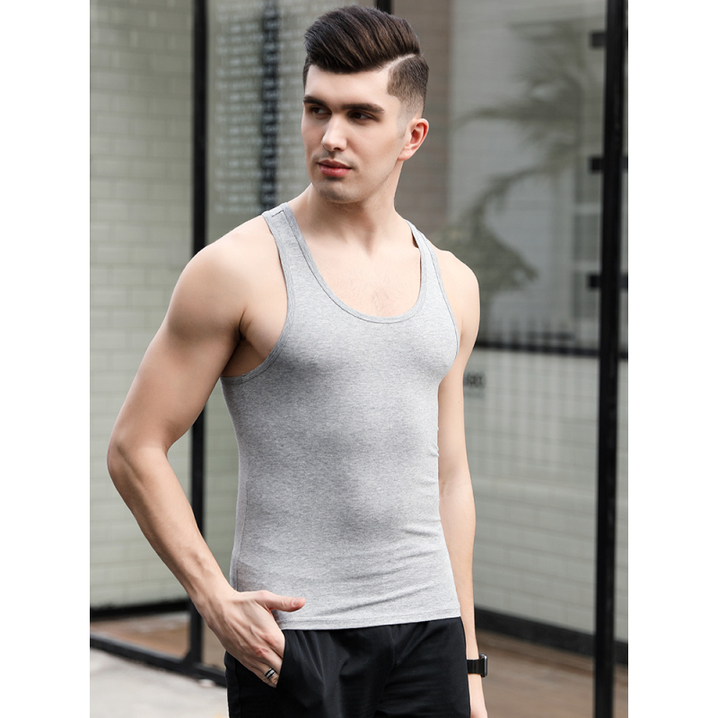 男士背心棉运动健身跨栏紧身修身型吊带打底外穿工字夏季潮