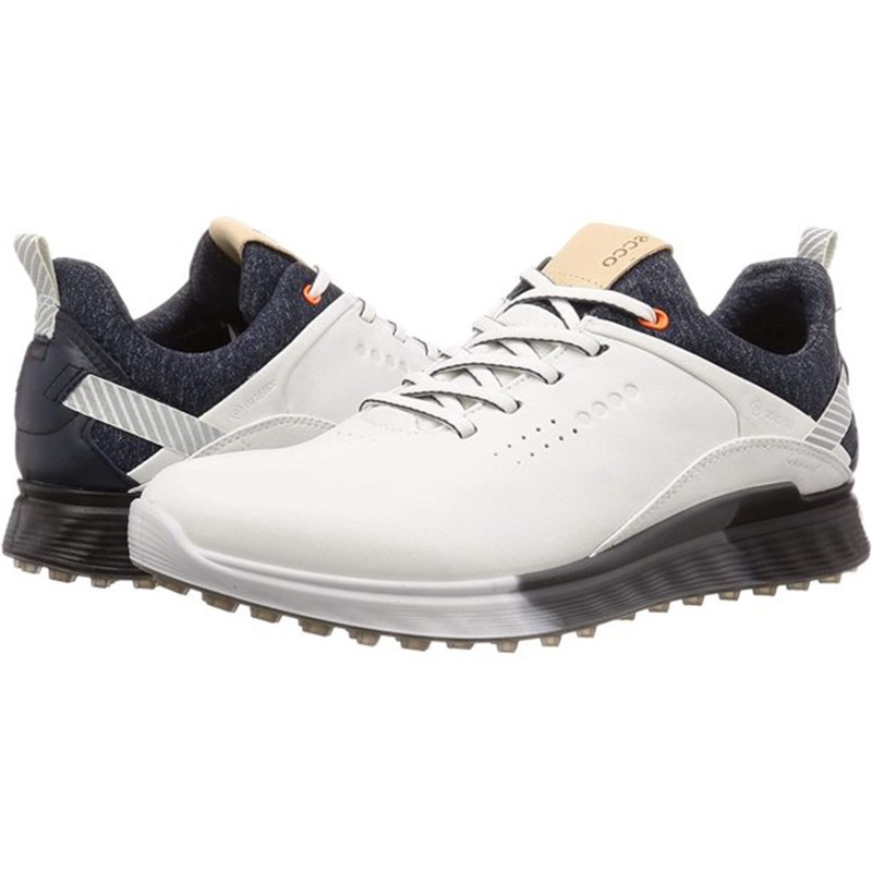 官方正品ecco爱步男鞋sthreespikelessgolf防水系带高尔夫休闲鞋男