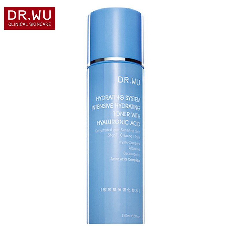 DR.WU达尔肤玻尿酸保湿精选套装(化妆水150ml+洁颜露80ml)(补水保湿 细致毛孔 舒缓保湿 爽肤水 精华乳)
