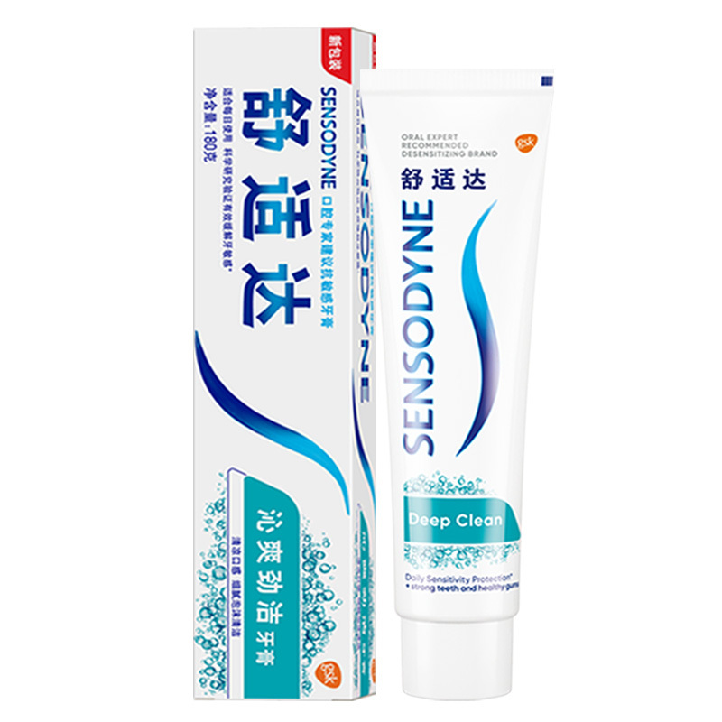 舒适达沁爽劲洁抗敏感牙膏100g 清洁牙齿呵护护龈清新口气去牙渍含氟